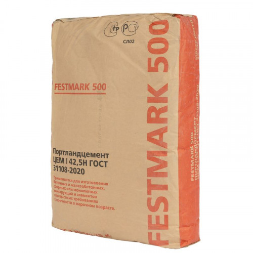 Цемент I 42,5 Н, 25кг Сухой Лог (Красный мешок Festmark 500)