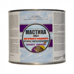 Мастика битумная гидроизоляционная МБГ, 1.8кг ХозДвор