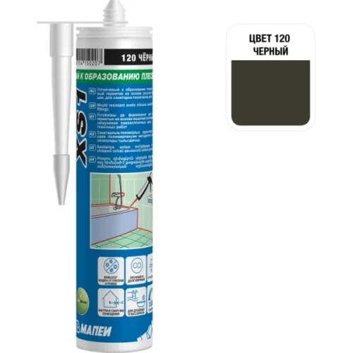 Герметик силиконовый Mapei XS1 черный, 300мл