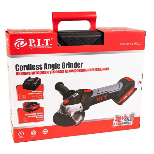 Углошлифовальная машина УШМ аккумуляторная 125мм, 20В, 8500 об/мин P.I.T. PWS20H-125C/1
