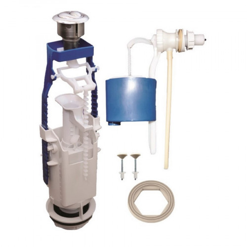 Арматура для бачка унитаза с нижней подводкой, двухкнопочная, Уклад А 77.57.14.3