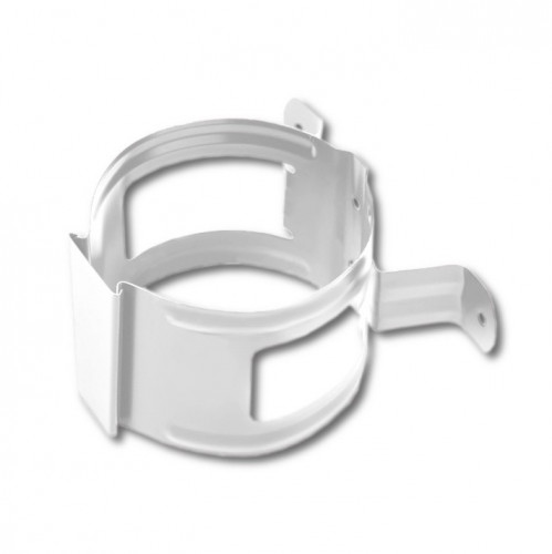 Держатель трубы металлический белый d=100мм