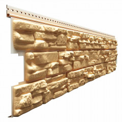 Сайдинг виниловый под камень Rocky 285х1787мм Пекан Деке LUX