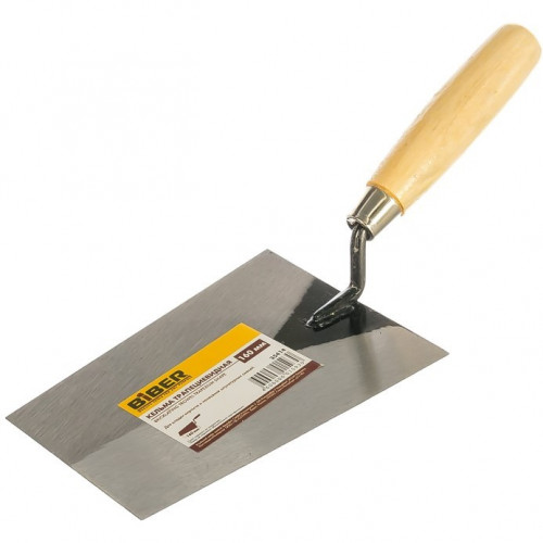 Кельма трапециевидная нержавеющая 160мм Бибер 35414