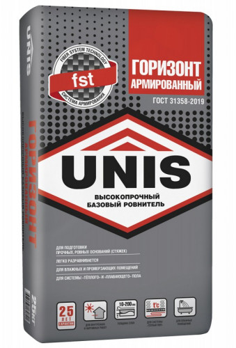 Наливной пол Unis Горизонт Армированный, 25кг