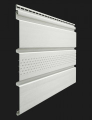 Софит с центральной перфорацией 3000*305мм, пломбир Деке PREMIUM