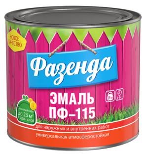 Эмаль ПФ-115 красная глянцевая Фазенда Текс 1,9кг