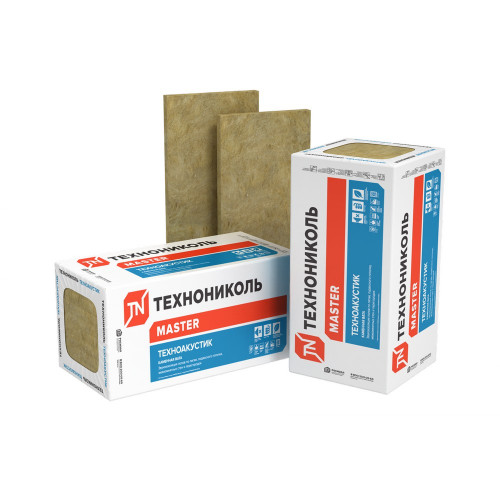 Теплоизоляция ТехноАкустик 45кг/м3 (50*600*1200) 12шт. 8,64м2 (0,432м3) Технониколь