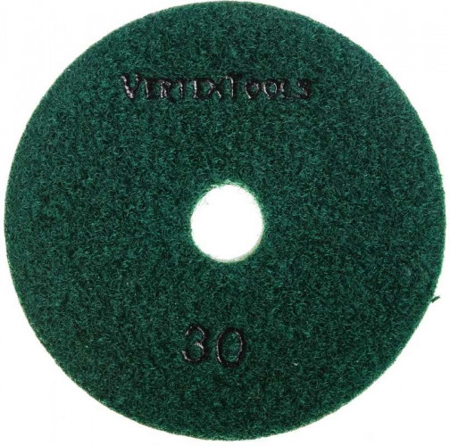 Диск шлифовальный по мрамору 100х3х15мм Р30 мокрое Vertextools 12500-0030