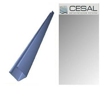 П-профиль А08 14*14*3000мм, Хром Люкс Cesal (Альконпласт)