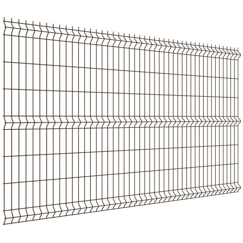 3Д забор сетчатый 1530х2500х3,5мм шоколад (8017) 200х55мм Light Grand Line