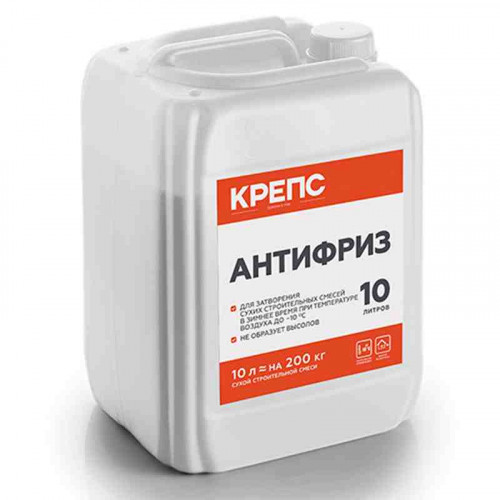 Противоморозная добавка Крепс Антифриз строительный (до -10 С) 10 л