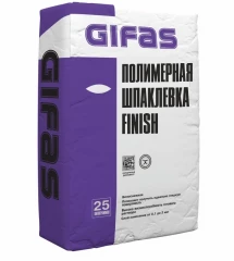 Шпаклевка полимерная Gifas Finish белоснежная, 25кг