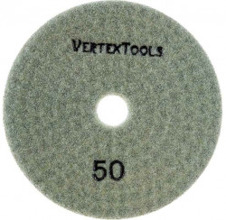 Диск шлифовальный по мрамору 100х3х15мм Р50 мокрое Vertextools 12500-0050