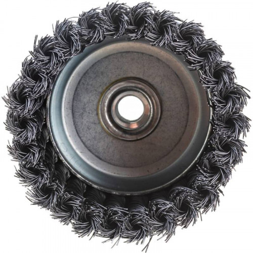 Кордщетка для МШУ Витая чашеобразная 100 мм М14 блистер Бибер 70976