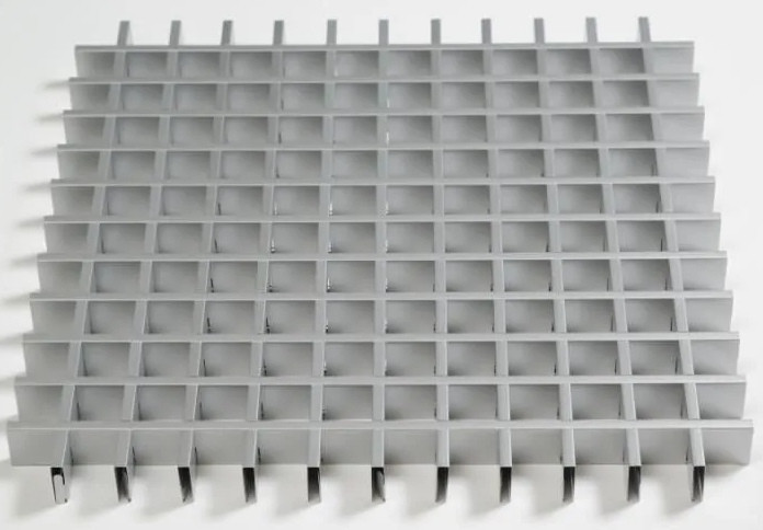 Грильято профиль МАМА 40*40мм, алюминий Металлик матовый Эконом