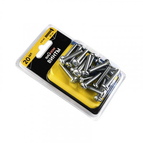 Винт с полукруглой головкой М6х30 DIN7985, оцинкованный 20шт. Bauhow