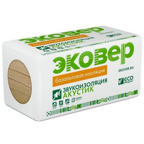 Утеплитель Эковер Акустик 35кг/м3 (50*600*1000) 8шт. 4,8м2 (0,24м3)