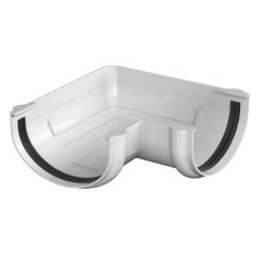 Угол желоба ПВХ 90гр. Белый Оптима Технониколь 054397