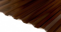 Профилированный поликарбонат трапеция 2000х1050х0,8мм (бронза коричневая матовый) Юг-Ойл-Пласт