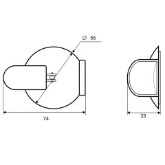 Блокиратор раздвижных окон и дверей BS 46.49 Palladium 111650