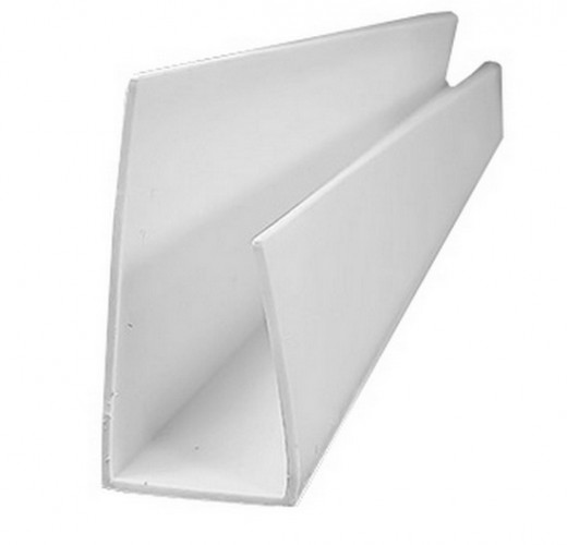 Стартовый профиль ПВХ П/L-образный 10мм белый 3м.