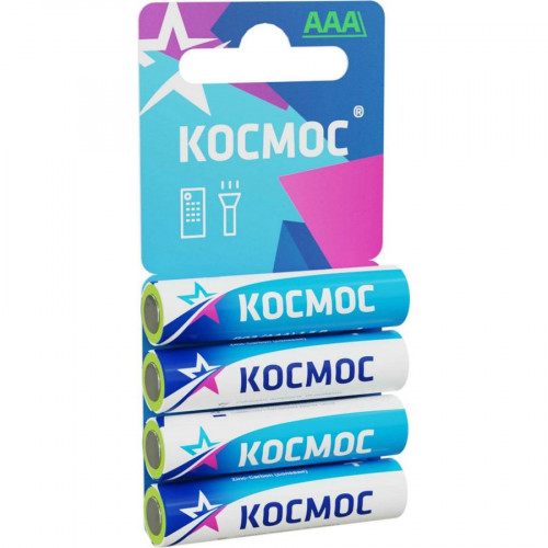 Батарейка ААА мизинчиковая R03, КОСМОС kocr034bl, 4шт