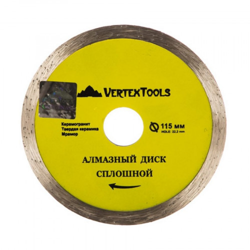 Диск алмазный 115х2х22мм турбо Vertextools 04-115-18