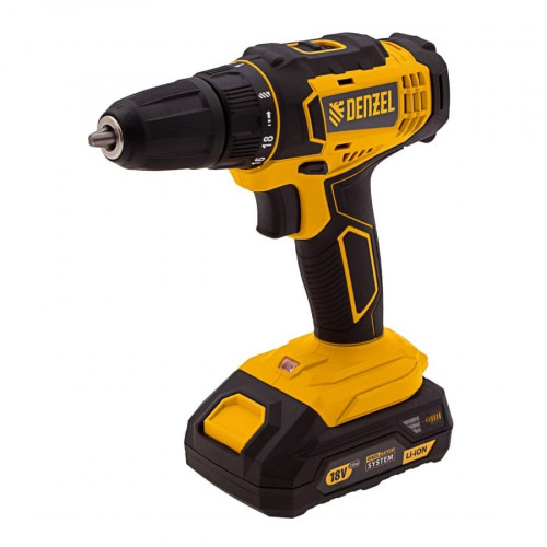 Аккумуляторная дрель-шуруповерт CDL-18-01CB, Li-Ion 18В, 1-аккумулятор Denzel 26115
