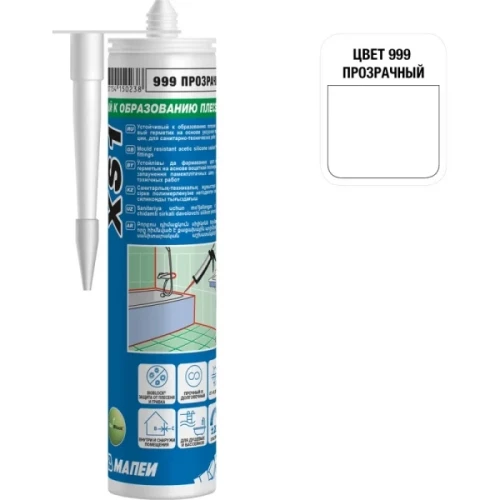 Герметик силиконовый Mapei XS1 прозрачный, 300мл
