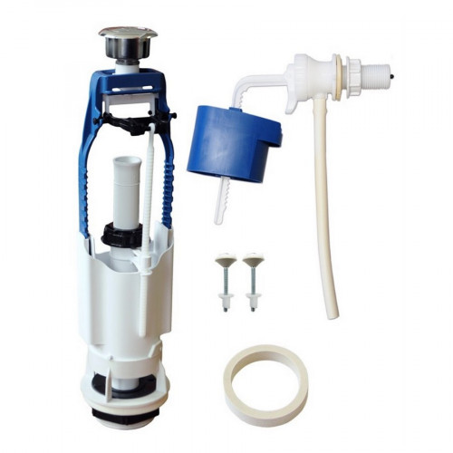 Арматура для бачка унитаза с боковой подводкой, однокнопочная, Уклад А 105.56.14.3