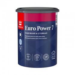 Краска моющаяся матовая EURO POWER 7 База А TIKKURILA 0,9 л
