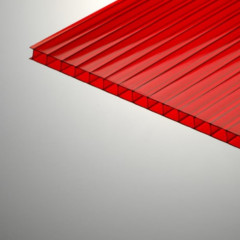 Сотовый поликарбонат 6мм Красный 2,1х6м Соталюкс 0,77 кг/м2
