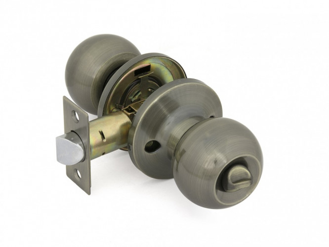 Ручка-защелка Шарик с фиксатором 6072 ВК АВ Античная бронза Фабрика замков