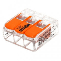 Клемма 3х(0,14-4кв.мм) компактная WAGO 221-413