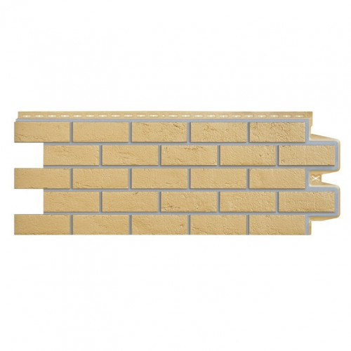 Фасадная панель Состаренный кирпич Горчичный 390х995мм (0,388м2) Grand Line