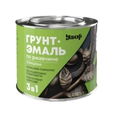 Грунт эмаль 3 в 1 по ржавчине белый Узор 5кг