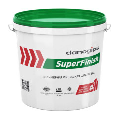 Шпатлевка финишная шитрок DANOGIPS SuperFinish, белая полимерная 11л (18,1кг)