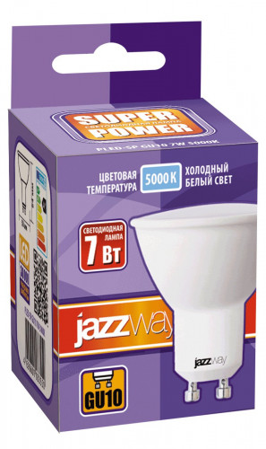 Лампа светодиодная PLED-GU10 7Вт 5000К холодный белый JazzWay