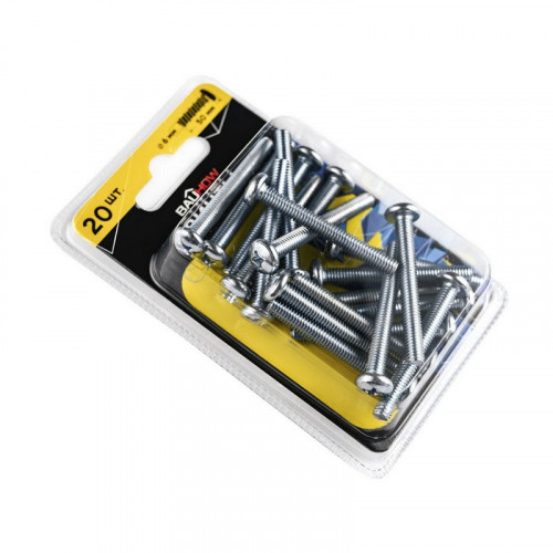 Винт с полукруглой головкой М6х50 DIN7985, оцинкованный 20шт. Bauhow