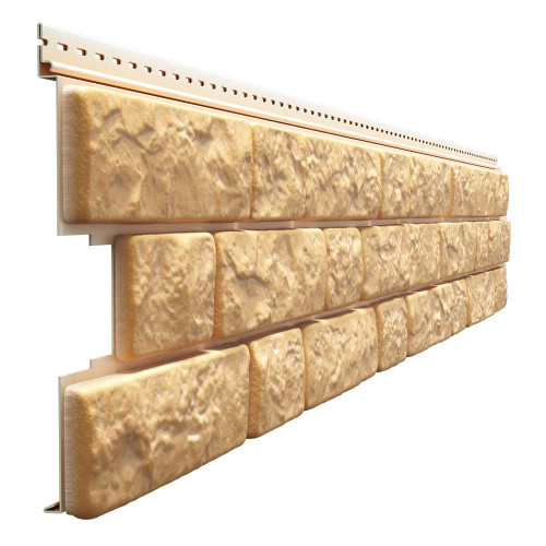 Сайдинг виниловый под камень Bergart 285х1809мм Пекан Деке LUX