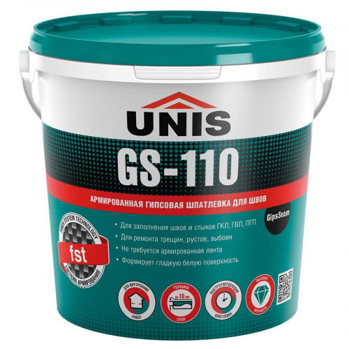 Шпатлевка гипсовая Unis GS-110 GipsSeam армированная, 5кг