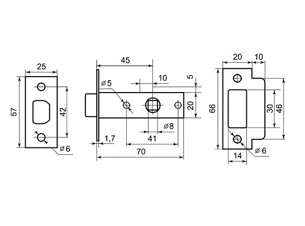 Защелка под ручку Palladium 100 CF Бронза