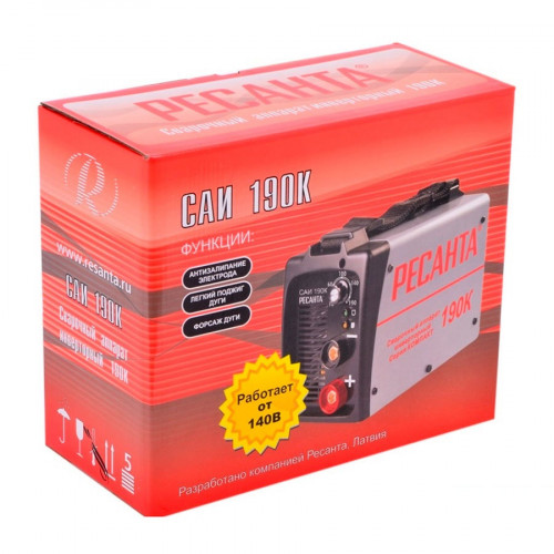 Сварочный аппарат инверторный САИ190К (компакт) Ресанта
