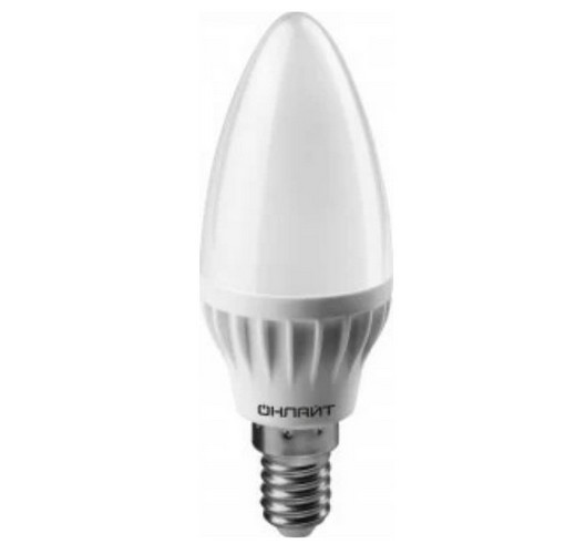 Лампа светодиодная С37 свечеобразная 6Вт 230В E27 6500К, OLL-С37-6-230-6.5K-E27-FR Онлайт