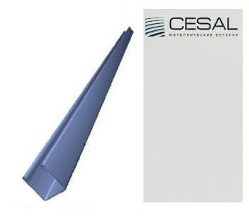 П-профиль 3306 14*14*4000мм, Белый матовый Cesal (Альконпласт)