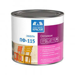 Эмаль ПФ-115 ярко-желтая, Оптимум Ленинградские краски 1,9кг