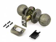 Ручка-защелка Шарик глухая 6072 PS АВ Античная бронза Фабрика замков