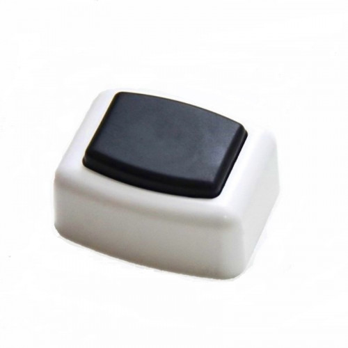 Кнопка звонка белая прямоугольная 0,4А 230В, IP20