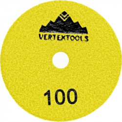 Диск шлифовальный по мрамору 100х3мм Р100 сухое Vertextools 13-100-100